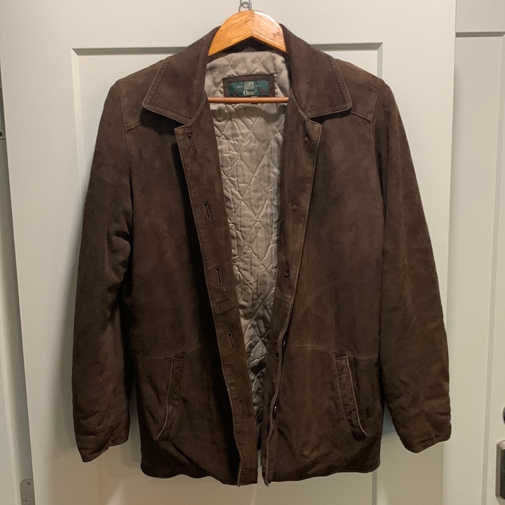 Vintage Orvis Brown Leather Suede Jacket Size Small